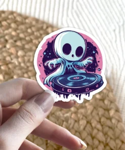 DJ Ghost Music Vinyl Sticker