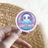Vibrant Ghost Mode Headphones Vinyl Sticker – scratch and UV resistant waterproof decal for water bottle, journal & more