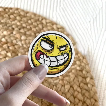 Angry Weird Emoji Emotion Vinyl Stickers (1)