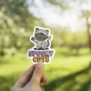 Cute Spooky Cat Halloween Vinyl Sticker