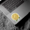 Happy Smile Sunflowert 3 x 3' Vinyl Sticker