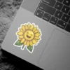 Happy Smile Sunflowert 3 x 3' Vinyl Sticker