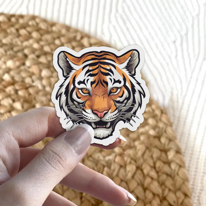 Colorful Tiger #2 Vinyl Sticker - Image 6
