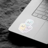 Vibrant Cute Group Monsters Vinyl Sticker – scratch and UV resistant waterproof decal for water bottle, journal & more