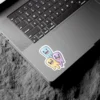 Vibrant Cute Group Monsters Vinyl Sticker – scratch and UV resistant waterproof decal for water bottle, journal & more