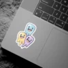 Vibrant Cute Group Monsters Vinyl Sticker – scratch and UV resistant waterproof decal for water bottle, journal & more