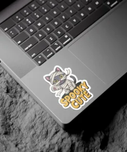 Alternative view of Cute Halloween Cat Spooky Cute Vinyl Sticker #8