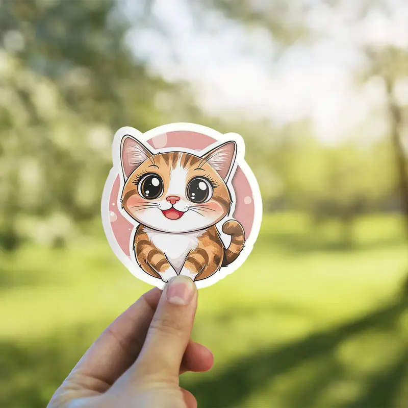 Cute Kitten #1 Vinyl Sticker - Image 7