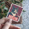 Detailed Meow Cat Vinyl Sticker – long-lasting scratch resistant and UV resistant vinyl sticker