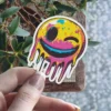 Premium Paint Emoji Smile Face Vinyl Sticker – weatherproof, scratch resistant and UV resistant sticker for everyday use