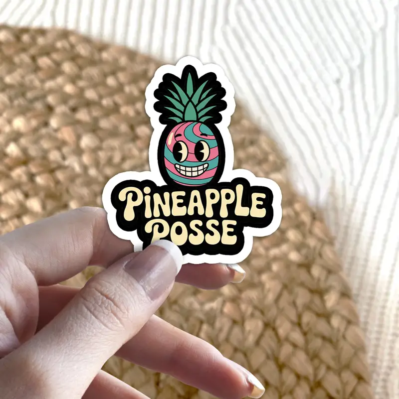 Pineapple Posse Fruit Vinyl Sticker - Image 4