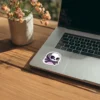 Vibrant Skull Bones Halloween Vinyl Sticker – scratch and UV resistant waterproof decal for water bottle, journal & more