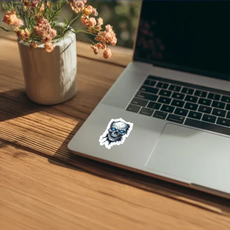 Durable Skull Vinyl Sticker – scratch resistant, UV resistant vinyl decal sticker perfect for laptops and cars