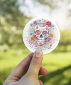Alternative view of Sugar Skull Vinyl Sticker V#8