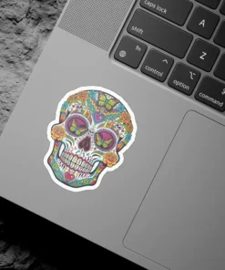 Alternative view of Sugar Skull Vinyl Sticker V#1#4