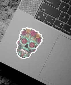 Alternative view of Sugar Skull Vinyl Sticker V#1#3