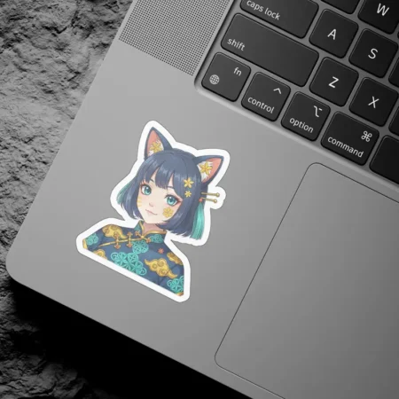 Sitting Cute Rabbit Vinyl Sticker 2' x 3'