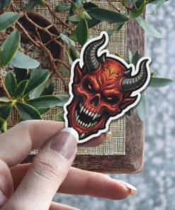 Devil Demon Skull Vinyl Sticker