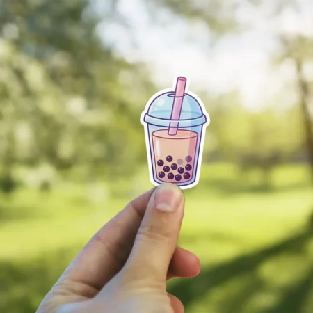 High-quality Drink Shake Vinyl Sticker – scratch resistant and UV resistant waterproof decal sticker for laptop and bottle