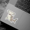 Cute hammerhead shark sticker, scratch-resistant satin finish sticker