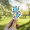 Kawaii Chibi Dragon Blue #2 Vinyl Sticker