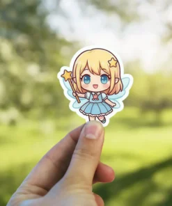 Kawaii Chibi Girl Fairy #3 Vinyl Sticker