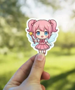 Kawaii Chibi Girl Fairy #4 Vinyl Sticker