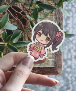 Kawaii Chibi Girl Kamono #2 Vinyl Sticker