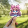 Kawaii Bow Girl Vinyl Sticker