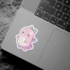 Durable Monster-Cute-Pink-Monster-Vinyl-Sticker – scratch resistant, UV resistant vinyl decal sticker perfect for laptops and cars