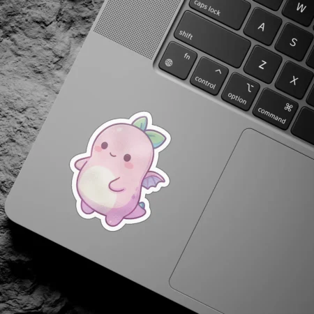 Durable Monster-Cute-Pink-Monster-Vinyl-Sticker – scratch resistant, UV resistant vinyl decal sticker perfect for laptops and cars
