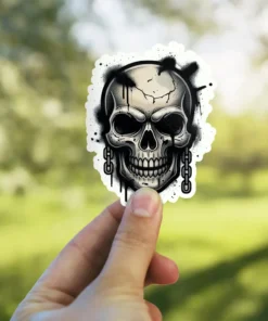 Splash Skull Vinyl Sticker