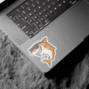Cool tiger shark with sunglasses, waterproof vinyl sticker.