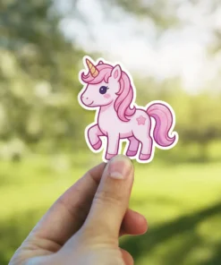 Unicorn Pink Unicorn Vinyl Sticker
