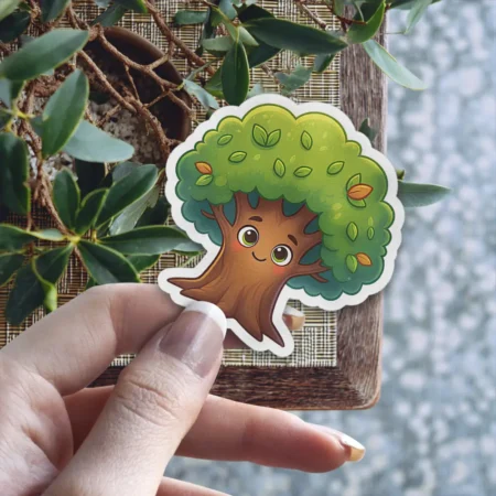 Durable Cute Tree Vinyl Sticker – scratch resistant, UV resistant vinyl decal sticker perfect for laptops and cars