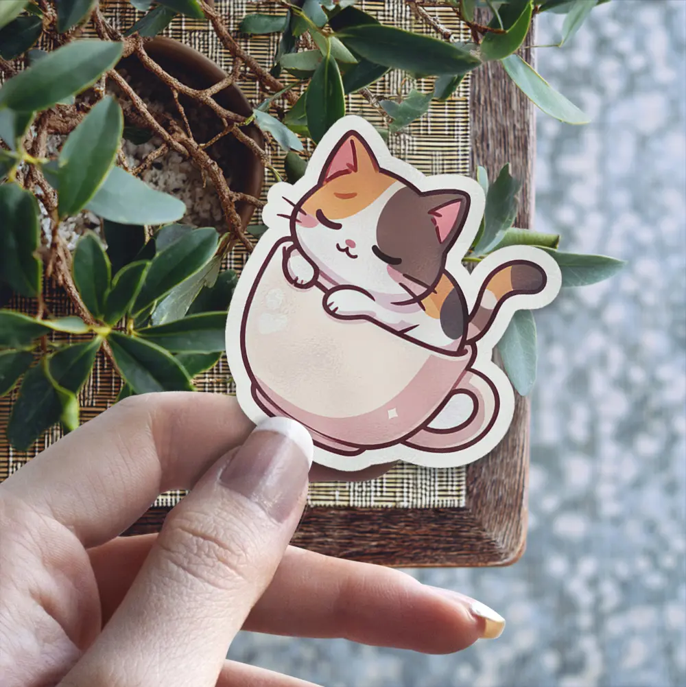 Kawaii Cat Vinyl Sticker #1#4