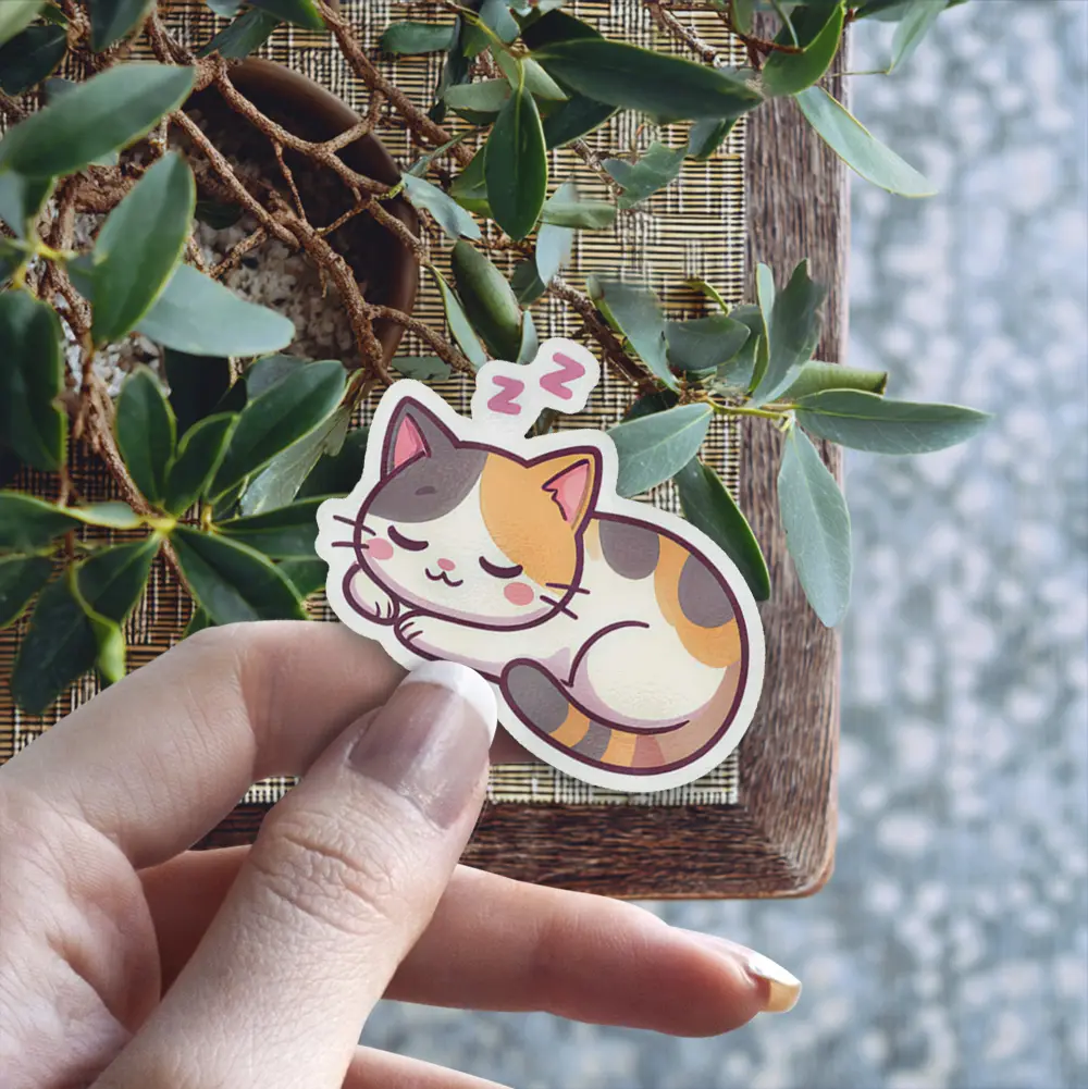 Kawaii Cat Vinyl Sticker #8