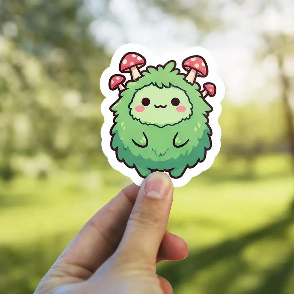 Kawaii Chibi Cute Green Monster Vinyl Sticker #2