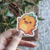 Kawaii Chibi Cute Orange Horned Monster Vinyl Sticker