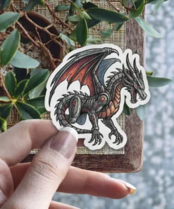 Mech Dragon Vinyl Sticker V1