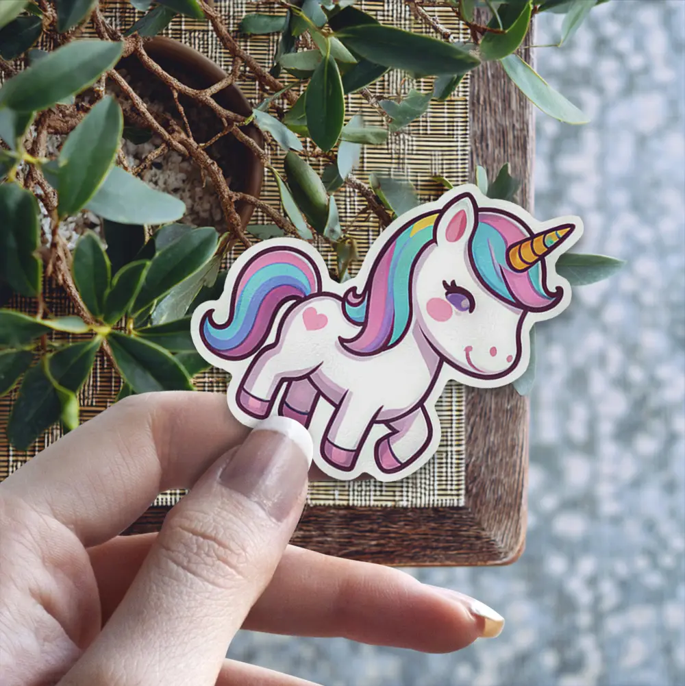 Rainbow Unicorn Vinyl Sticker #1