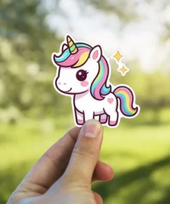 Rainbow Unicorn Vinyl Sticker #10