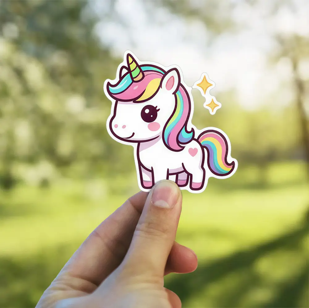 Rainbow Unicorn Vinyl Sticker #10