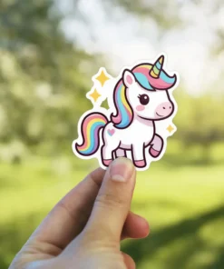 Rainbow Unicorn Vinyl Sticker #7