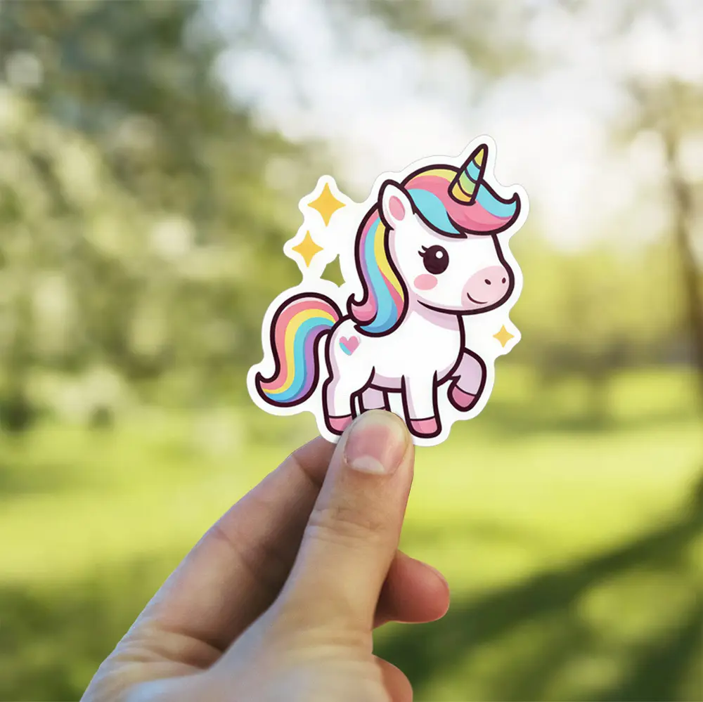 Rainbow Unicorn Vinyl Sticker #7