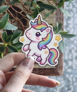 Rainbow Unicorn Vinyl Sticker #8
