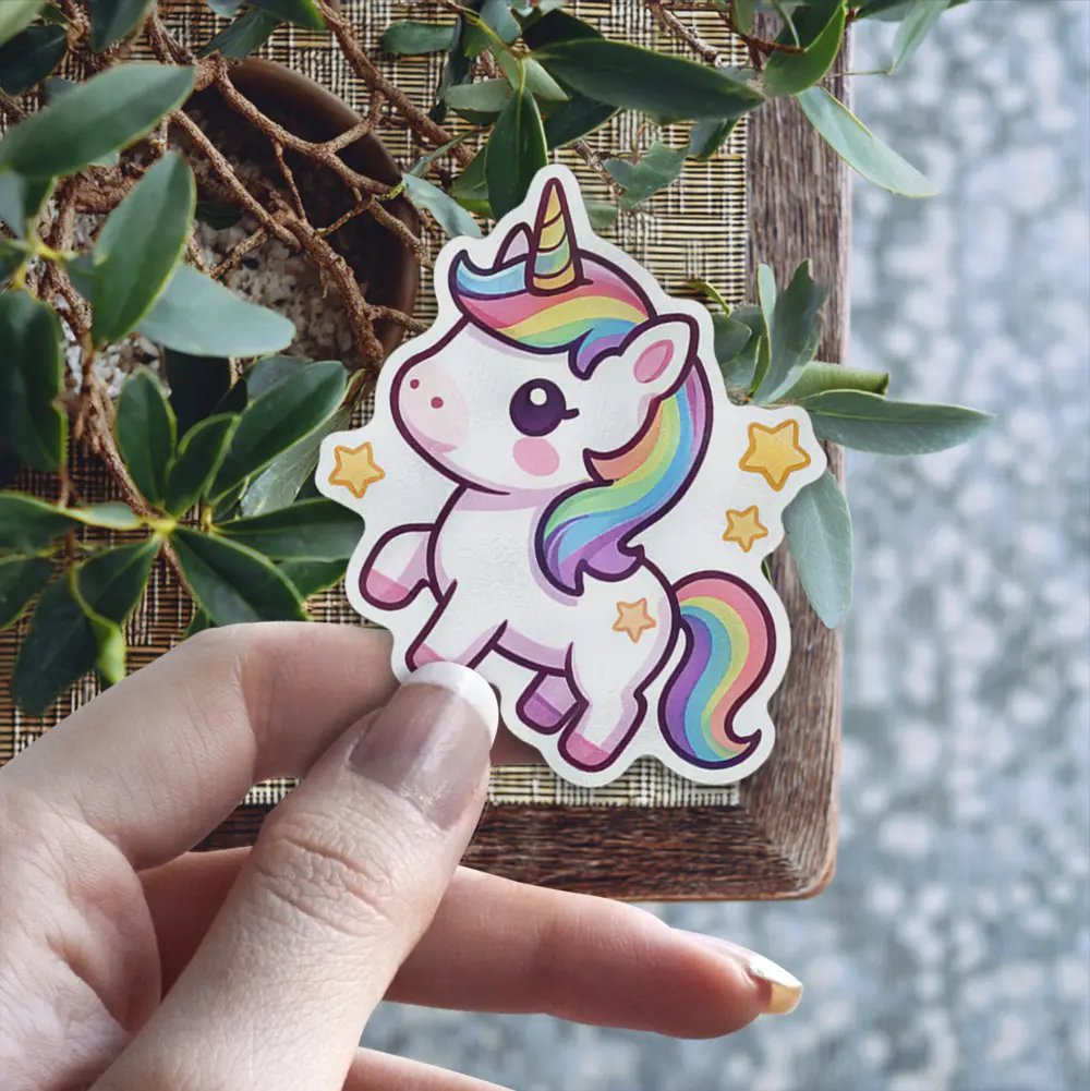 Rainbow Unicorn Vinyl Sticker #8