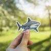 Realistic shark sticker with satin finish scratch-resistant satin finish sticker