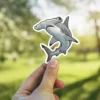 Cute hammerhead shark waterproof vinyl sticker, UV resistant decal.