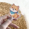 Shiba Inu Dog With Blue Bandana Vinyl Sticker #1